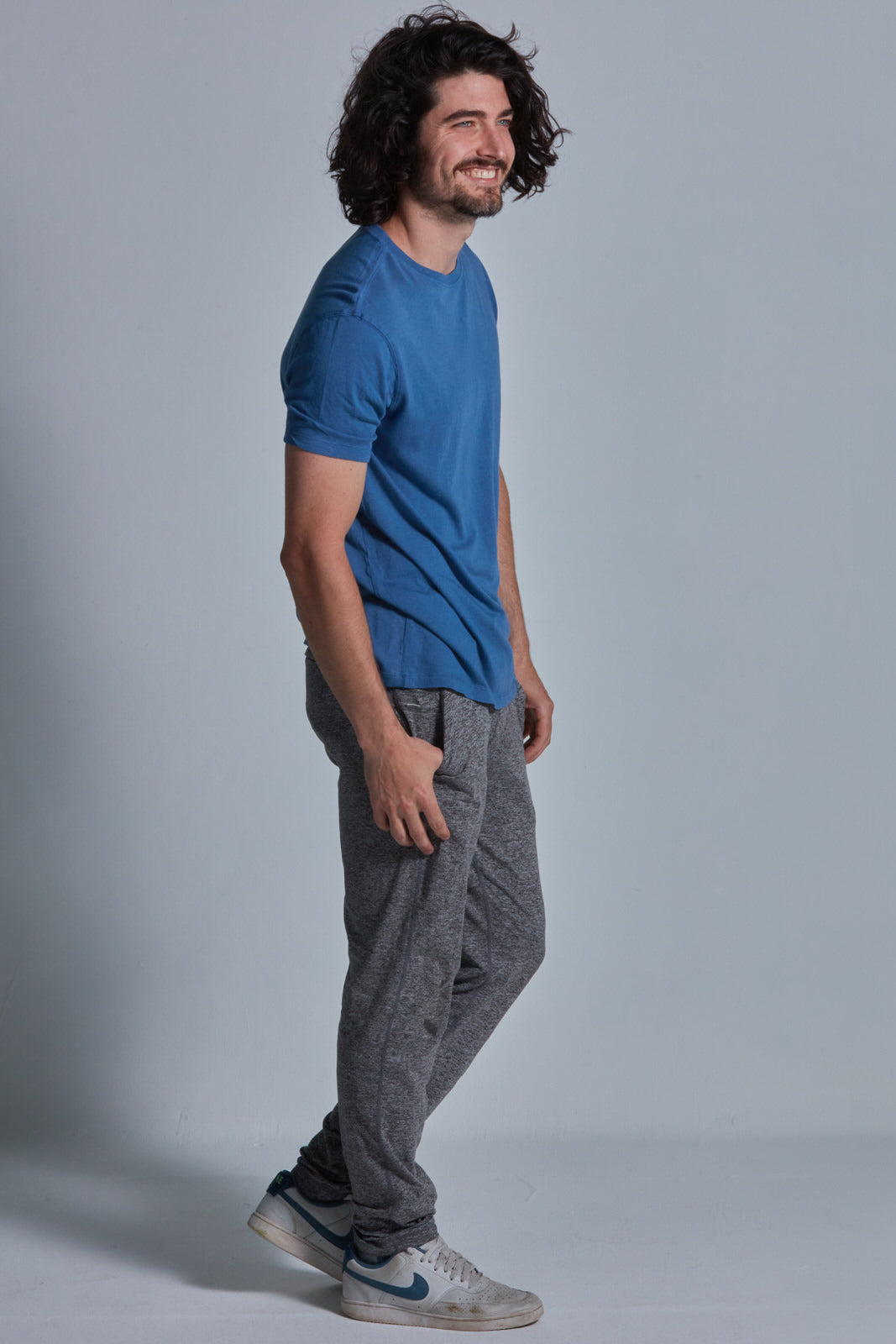 ONNO bamboo t-shirt Unpatched, Nic is 5'11" and wearing size M.