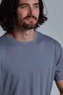 ONNO bamboo t-shirt in Stone, Nic is 5'11" and wearing size M.