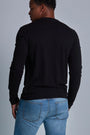 ONNO long sleeve bamboo t-shirt in Black, Golden is 6'0" and wearing size L.