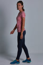 ONNO bamboo t-shirt in Vintage Pink Unpatched, Christina is 5'9" and wearing size S.