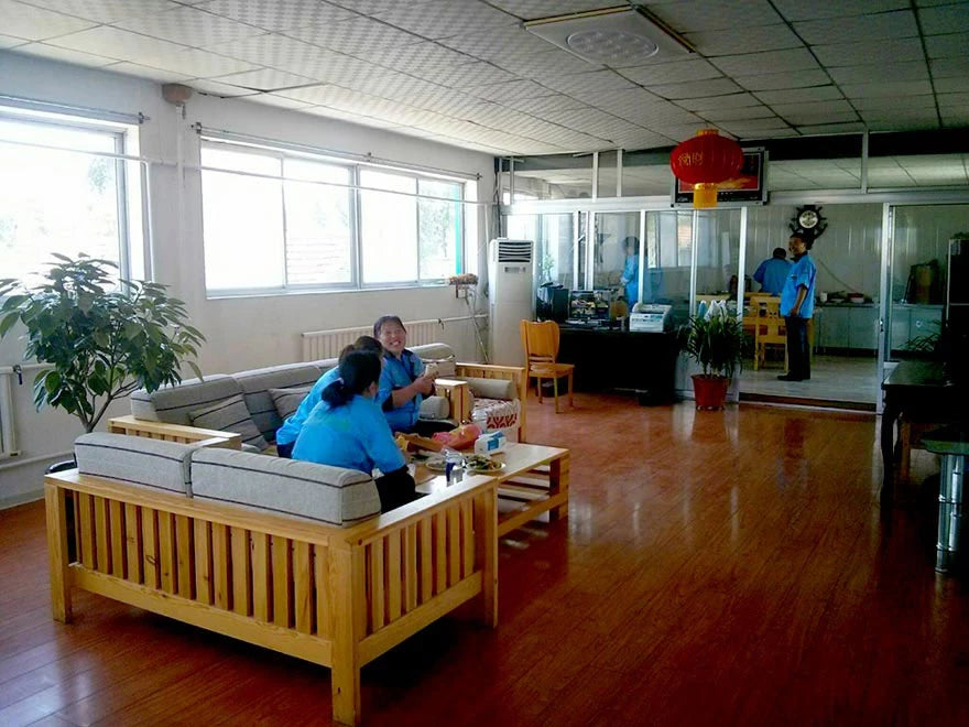 Employees taking a break at the ONNO t-shirt factory in China