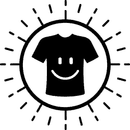 A smiling blinking t-shirt shining like the sun