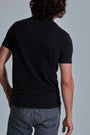 ONNO lyocell bamboo t-shirt in Black, Nic is 5'11" and wearing size M.