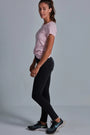 ONNO beechwood t-shirt in Pink, Christina is 5'9" and wearing size S.