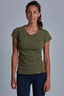 ONNO pima cotton t-shirt in Cypress, Christina is 5'9" and wearing size S.